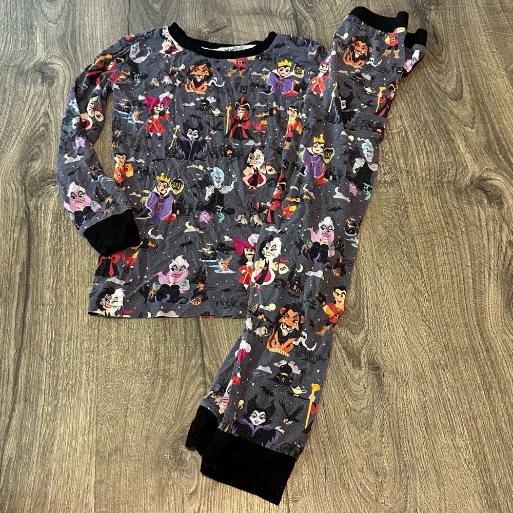 Kids' Little Sleepies Grey Disney Villains Pajama Set
